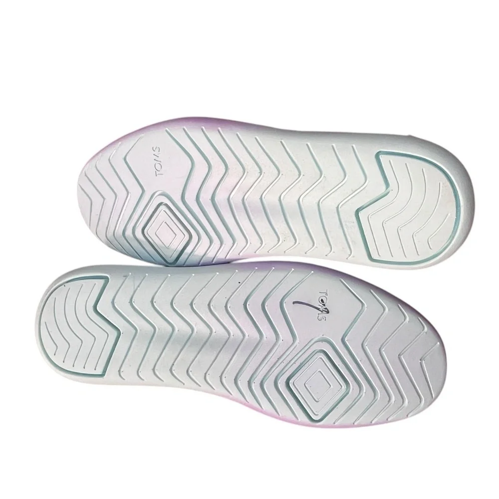 TOMS Alpargata Slip-On US 8.5 Pink Gradient Sole Canvas Everyday